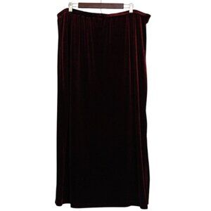 Y2K Velvet Maxi Skirt Size 24 26 Witchy Whimsigoth Fairy Grunge Romantic Stretch